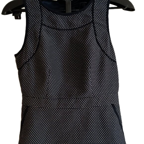 J. Crew Blue White Polka Dot Sleeveless Sheath Dress Women’s Size 4 - Picture 1 of 15